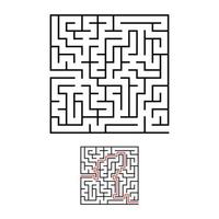 Abstact labyrinth. Educational game for kids. Puzzle for children. Maze conundrum. Find the right path. Vector illustration.