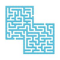 Abstact labyrinth. Educational game for kids. Puzzle for children. Maze conundrum. Find the right path. Vector illustration.