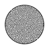 Difficult big maze. Game for kids and adults. Puzzle for children. Labyrinth conundrum. Find the right path. Flat vector illustration.