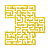 Abstact labyrinth. Educational game for kids. Puzzle for children. Maze conundrum. Find the right path. Vector illustration.