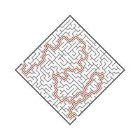 Abstact labyrinth. Educational game for kids. Puzzle for children. Maze conundrum. Find the right path. Vector illustration.