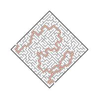 Abstact labyrinth. Educational game for kids. Puzzle for children. Maze conundrum. Find the right path. Vector illustration.