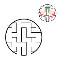 Abstact labyrinth. Educational game for kids. Puzzle for children. Maze conundrum. Find the right path. Vector illustration.