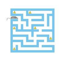 Abstact labyrinth. Educational game for kids. Puzzle for children. Maze conundrum. Find the right path. Vector illustration.