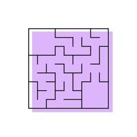 Abstact labyrinth. Game for kids. Puzzle for children. Maze conundrum. Find the right path. Color vector illustration.