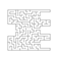 Abstact labyrinth. Educational game for kids. Puzzle for children. Maze conundrum. Find the right path. Vector illustration.