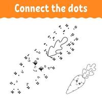 Dot to dot. Draw a line. Handwriting practice. Learning numbers for kids. Education developing worksheet. Activity page. Game for toddler and preschoolers. Isolated vector illustration. Cartoon style.