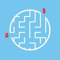 Maze. Game for kids. Funny labyrinth. Education developing worksheet. Activity page. Puzzle for children. Cute cartoon style. Riddle for preschool. Logical conundrum. Color vector illustration.