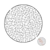 Abstact labyrinth. Educational game for kids. Puzzle for children. Maze conundrum. Find the right path. Vector illustration.