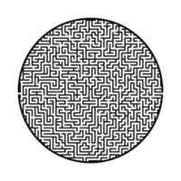 Difficult big maze. Game for kids and adults. Puzzle for children. Labyrinth conundrum. Find the right path. Flat vector illustration.