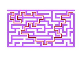 Abstact labyrinth. Educational game for kids. Puzzle for children. Maze conundrum. Find the right path. Vector illustration.