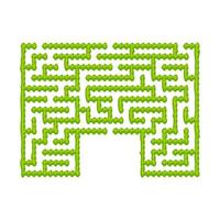 Abstact labyrinth. Educational game for kids. Puzzle for children. Maze conundrum. Find the right path. Vector illustration.