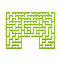 Abstact labyrinth. Educational game for kids. Puzzle for children. Maze conundrum. Find the right path. Vector illustration.