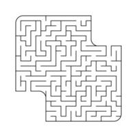 Abstact labyrinth. Educational game for kids. Puzzle for children. Maze conundrum. Find the right path. Vector illustration.