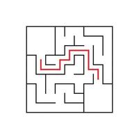 Easy maze. Game for kids. Puzzle for children. Labyrinth conundrum. Find the right path. Vector illustration.