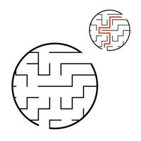 Abstact labyrinth. Educational game for kids. Puzzle for children. Maze conundrum. Find the right path. Vector illustration.