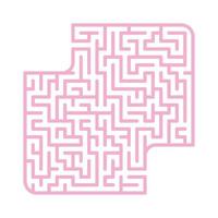 Abstact labyrinth. Game for kids. Puzzle for children. Maze conundrum. Find the right path. Color vector illustration.