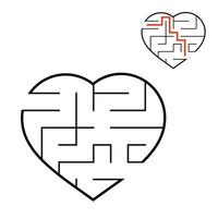 Abstact labyrinth. Educational game for kids. Puzzle for children. Maze conundrum. Find the right path. Vector illustration.