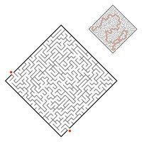 Abstact labyrinth. Educational game for kids. Puzzle for children. Maze conundrum. Find the right path. Vector illustration.