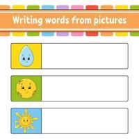 Find the correct answer. Draw a line. Learning words. Education developing worksheet. Activity page for study English. Game for children. Funny character. Isolated vector illustration. Cartoon style.