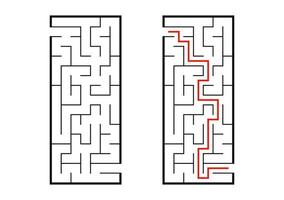 Abstact labyrinth. Educational game for kids. Puzzle for children. Maze conundrum. Find the right path. Vector illustration.