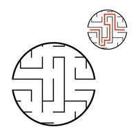 Abstact labyrinth. Educational game for kids. Puzzle for children. Maze conundrum. Find the right path. Vector illustration.