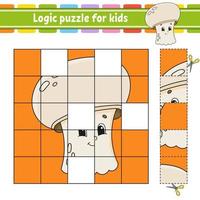 rompecabezas de lógica para niños. hoja de trabajo de desarrollo educativo. juego de aprendizaje para niños. página de actividad. para niños pequeños. acertijo para preescolar. Ilustración de vector aislado plano simple en estilo de dibujos animados lindo.