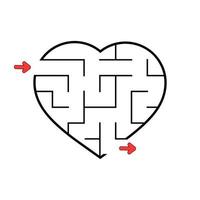 Abstact labyrinth. Educational game for kids. Puzzle for children. Maze conundrum. Find the right path. Vector illustration.