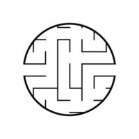 Abstact labyrinth. Educational game for kids. Puzzle for children. Maze conundrum. Find the right path. Vector illustration.