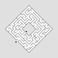 Abstact labyrinth. Educational game for kids. Puzzle for children. Maze conundrum. Find the right path. Vector illustration.