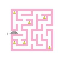 Abstact labyrinth. Educational game for kids. Puzzle for children. Maze conundrum. Find the right path. Vector illustration.