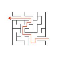 Abstact labyrinth. Educational game for kids. Puzzle for children. Maze conundrum. Find the right path. Vector illustration.