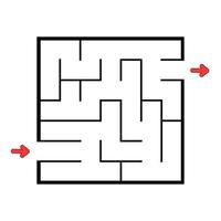 Abstact labyrinth. Educational game for kids. Puzzle for children. Maze conundrum. Find the right path. Vector illustration.