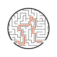 Abstact labyrinth. Educational game for kids. Puzzle for children. Maze conundrum. Find the right path. Vector illustration.