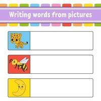 Find the correct answer. Draw a line. Learning words. Education developing worksheet. Activity page for study English. Game for children. Funny character. Isolated vector illustration. Cartoon style.