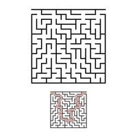 Abstact labyrinth. Educational game for kids. Puzzle for children. Maze conundrum. Find the right path. Vector illustration.