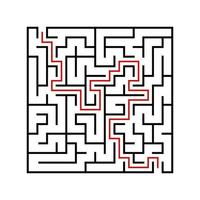 Abstact labyrinth. Educational game for kids. Puzzle for children. Maze conundrum. Find the right path. Vector illustration.