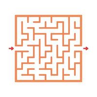 Abstact labyrinth. Game for kids. Puzzle for children. Maze conundrum. Find the right path. Color vector illustration.