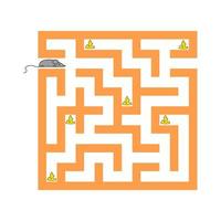 Abstact labyrinth. Educational game for kids. Puzzle for children. Maze conundrum. Find the right path. Vector illustration.