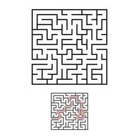 Abstact labyrinth. Educational game for kids. Puzzle for children. Maze conundrum. Find the right path. Vector illustration.