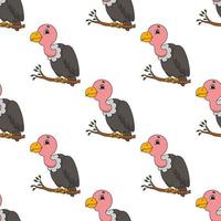 Colored seamless pattern with cute cartoon character. Simple flat vector illustration isolated on white background. Design wallpaper, fabric, wrapping paper, covers, websites.