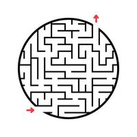 Abstact labyrinth. Educational game for kids. Puzzle for children. Maze conundrum. Find the right path. Vector illustration.