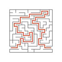 Abstact labyrinth. Educational game for kids. Puzzle for children. Maze conundrum. Find the right path. Vector illustration.