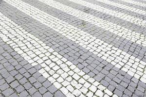 Typical stone floor of Lisbon photo