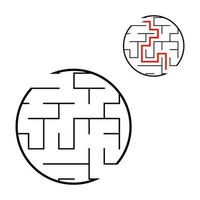 Abstact labyrinth. Educational game for kids. Puzzle for children. Maze conundrum. Find the right path. Vector illustration.