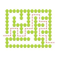 Abstact labyrinth. Educational game for kids. Puzzle for children. Maze conundrum. Find the right path. Vector illustration.