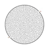 Difficult big maze. Game for kids and adults. Puzzle for children. Labyrinth conundrum. Find the right path. Flat vector illustration.