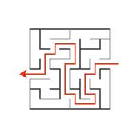 Abstact labyrinth. Educational game for kids. Puzzle for children. Maze conundrum. Find the right path. Vector illustration.