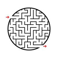 Abstact labyrinth. Educational game for kids. Puzzle for children. Maze conundrum. Find the right path. Vector illustration.