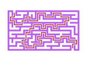 Abstact labyrinth. Educational game for kids. Puzzle for children. Maze conundrum. Find the right path. Vector illustration.